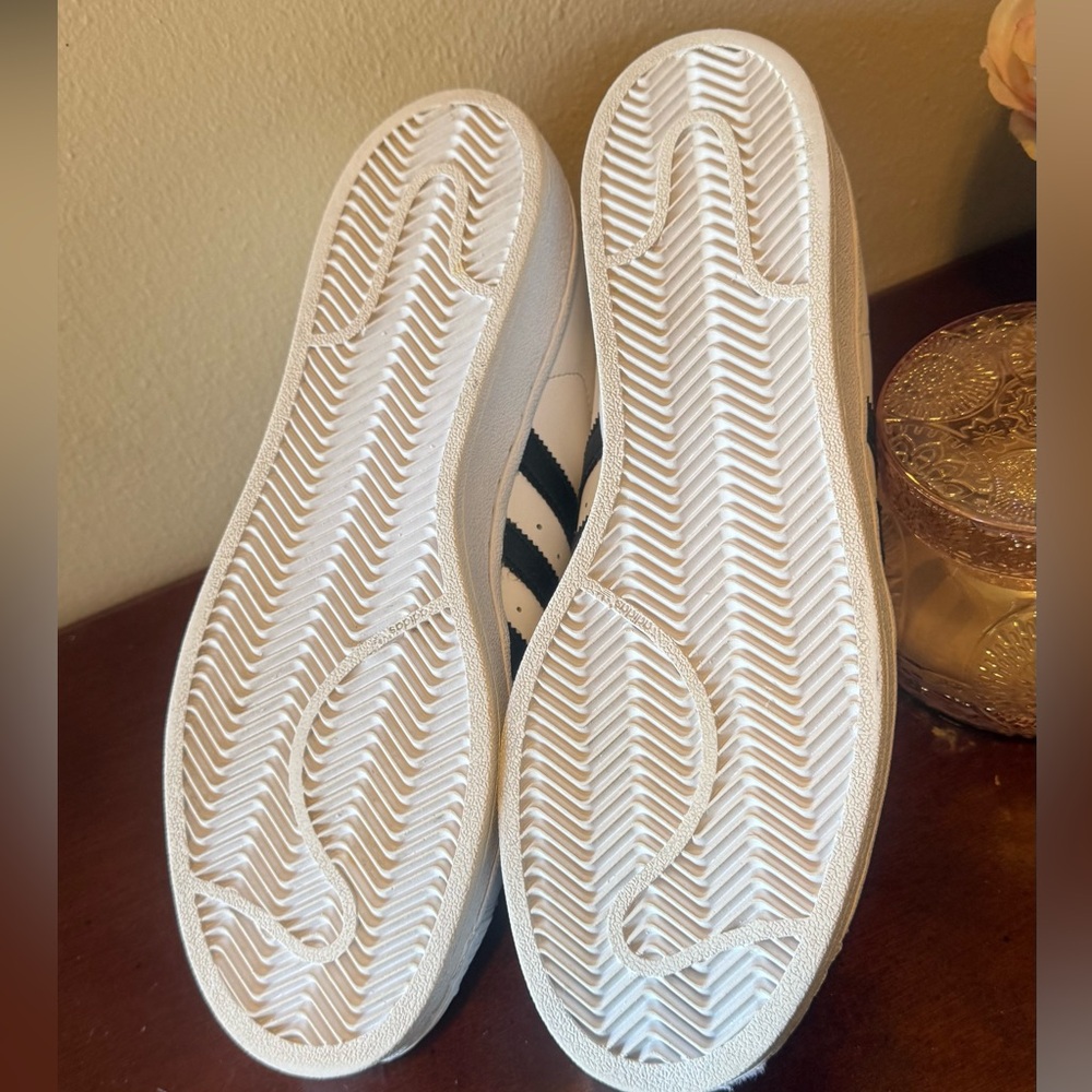 Adidas Superstar White with Black Stripes Men's Sneakers - Picture 12 of 12